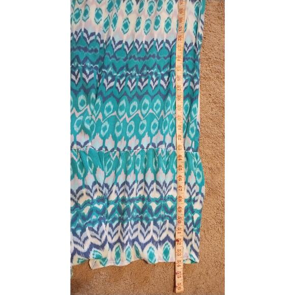 Mossimo Supply Co Women's Maxi Dress Turquoise/Blue Size M Adjustable Straps - Picture 7 of 7